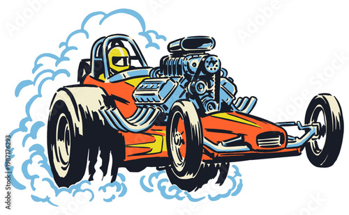 Legend race. Road speed graphic print. Extreme racing. Car print design for t shirt print, poster, sticker, background and other uses.