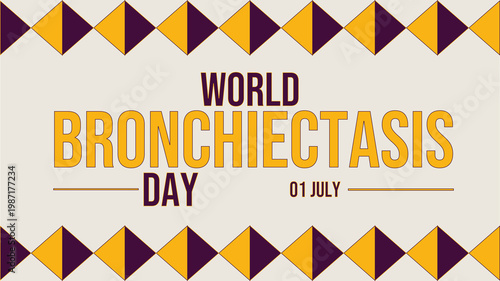 World Bronchiectasis Day contemporary design promoting early diagnosis and treatment