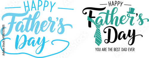 Happy father's day vibrant calligraphy stylish lettering for dad's special day