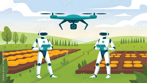 A group of farm animals and a farmer play a sports match with a soccer ball on the green grass field under a blue sky, as a child scores a goal in the competition