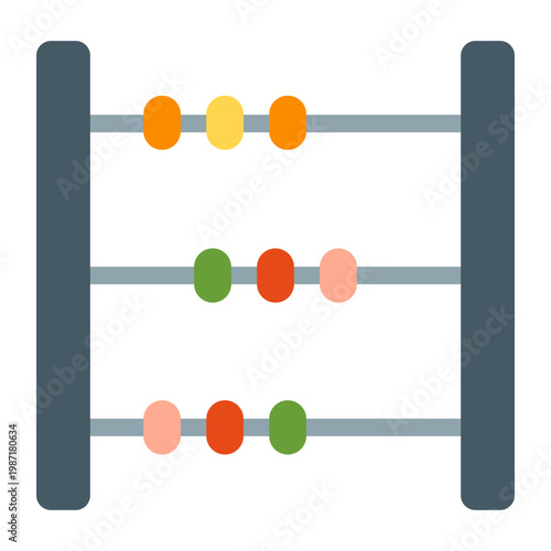 Abacus Vector Flat Icon Design