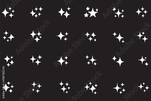 Sparkle shine star icons collection. Set of black stars icon. Stars sparkle icons for decoration design