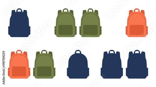 Colorful backpacks in various hues.