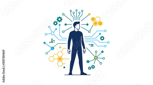 Businessman with creative thinking mind.