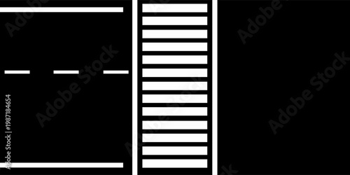 Crosswalk. Pedestrian Crossing Road. Zebra Crossing. Vector Illustration.