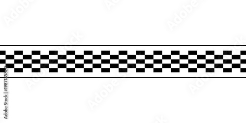 Trippy checkerboard background. Retro psychedelic checkered wallpaper. Wavy groovy chessboard surface. Distorted geometric grid chess pattern. Abstract black and white race flag backdrop. Vector