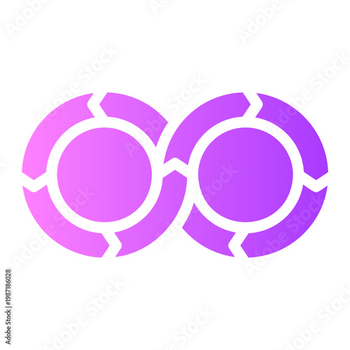 circular arrows gradient icon