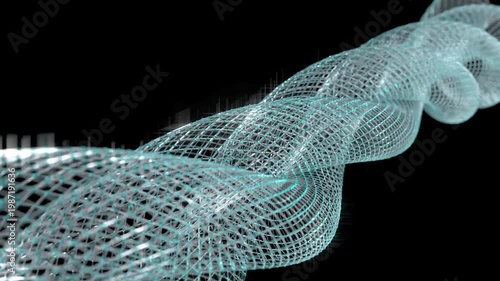 Glass wire wave structure digital bg able to loop endless 4k