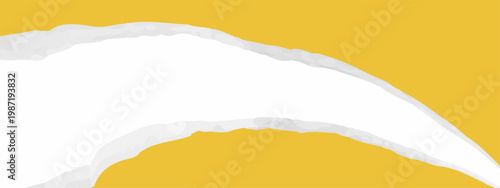 Minimal Abstract Yellow Split Ripped Paper Torn Banner Design eps 10