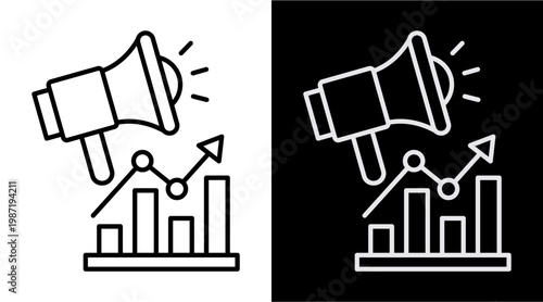 Marketing White Icon Set Design