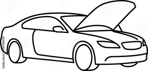 Businessman balancing on a declining stock market graph with a briefcase