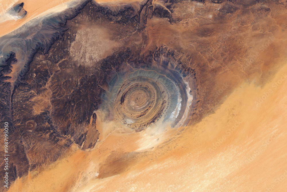 Ταπετσαρία Aerial of the Richat Structure in northern Mauritania on the Adrar Plateau