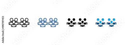 Multi Style Icon Set Audience Collection
