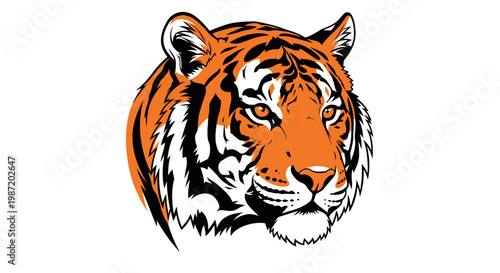 Illustration of a tiger head.