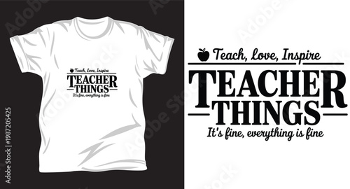 Teacher graphic vector t shirt design print