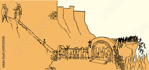 Two different ways. Vector drawing scene