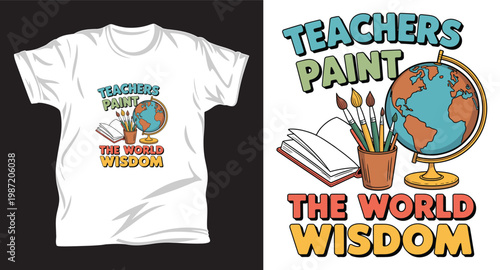 Teacher graphic vector t shirt design print