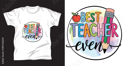 Teacher graphic vector t shirt design print