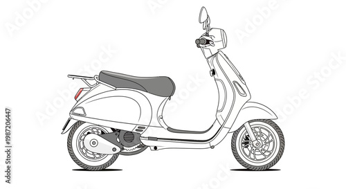 Scooter Vehicle Motorbike Transportation.