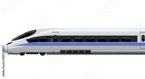 High Speed Train Transportation Vehicle.