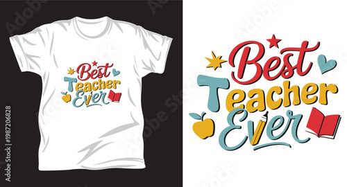 Teacher graphic vector t shirt design print