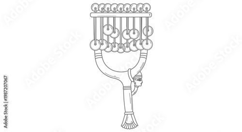 Ancient Egyptian sistrum musical instrument