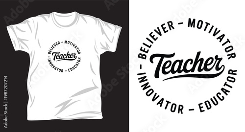 Teacher graphic vector t shirt design print