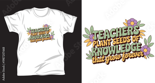 Teacher graphic vector t shirt design print