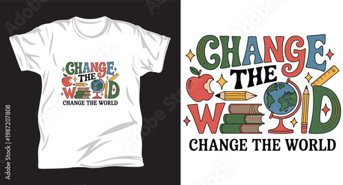 Teacher graphic vector t shirt design print