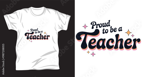 Teacher graphic vector t shirt design print