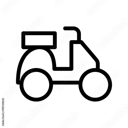 Fast delivery bike icon modern courier service, food delivery and urban logistics transport concept visual