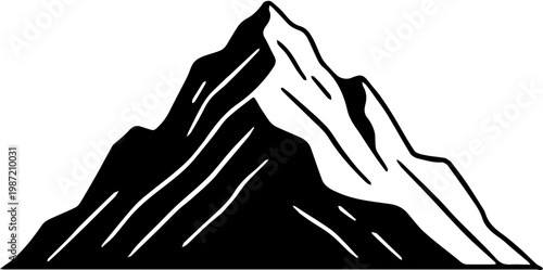 mountain landscape silhouette vector illustration 