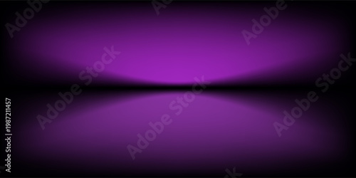 Abstrakt gradient podium bakgrunn. Violet, lilla og lilla tom 3d studio bakteppe. Rydd scene for produktpresentasjon mockup mal. Vektorillustrasjon.