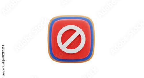Vector illustration of 3d render of a red square icon with a white prohibition sign on a transparent background Free Download Vector illustration of 3d render of a red square icon with a white prohibition sign on a transparent background - GFXLoad