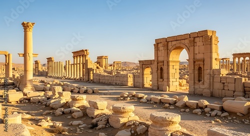 Ancient Ruins of Palmyra - A Glimpse into History.