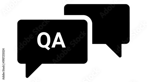 Question and answer icon, qa speech bubbles symbol