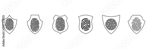 Foto Fingerprint vector icon, security symbol