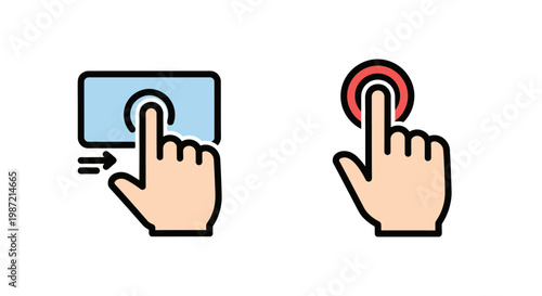 Hands Interacting With Digital Interface.