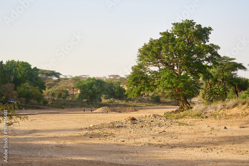 The dried-up Turmi River in the Omo Valley in southern Ethiopia.