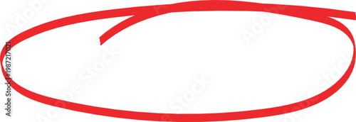 Yellow circle, pen draw. Highlight hand drawing different circles isolated on background. Handwritten red circle. For marking text, numbers, marker pen, pencil, and text check, vector illustration.