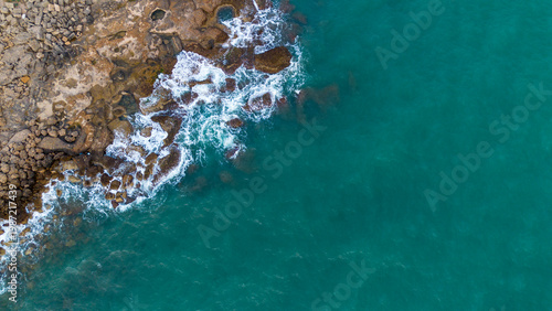 Aerial Top View of Turquois...