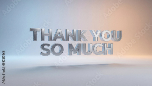 Thank you so much clean text on soft background with minimal gratitude