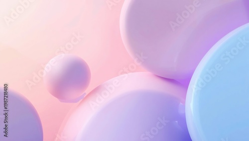 pink and white cups on blue background