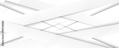 Grey white abstract background paper shine and layer element vector for presentation design. Suit for business, corporate, institution, party, festive, seminar, and talks