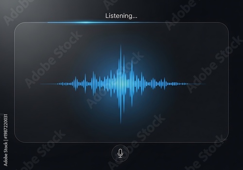 Listening Waveform Interface Dark Background
