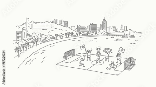 Hong Kong Bay Soccer Match