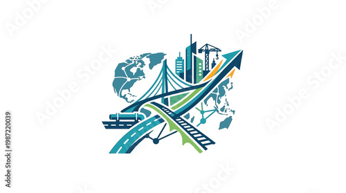 Abstract Concept of Urban Development and Growth