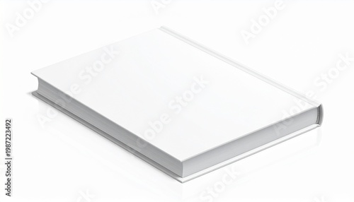 blank white book