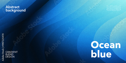 Abstract blue gradient background with flowing wave shapes and smooth blend