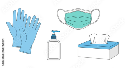 Medical protective equipment for health safety.